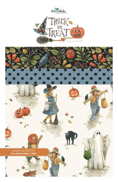 Trick or Treat Fat Quarter Bundle 21 pieces - Riley Blake Designs - Pre cut Precut - Halloween Spooky Season - Quilting Cotton Fabric