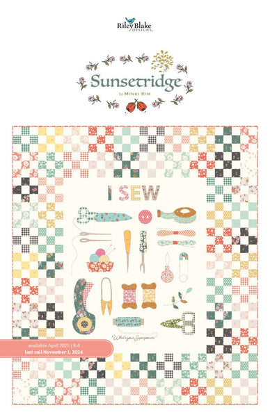 Sunsetridge 2.5 Inch Rolie Polie Jelly Roll 40 pieces - Riley Blake - Precut Pre cut Bundle - Floral Flowers - Quilting Cotton Fabric