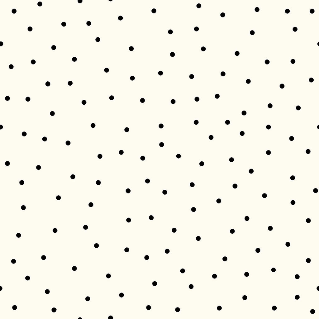 Image of the Steampunk Halloween 3 Dot Cream quilting cotton fabric. Features halloween dots on a cream background. Cute Little Fabric Shop