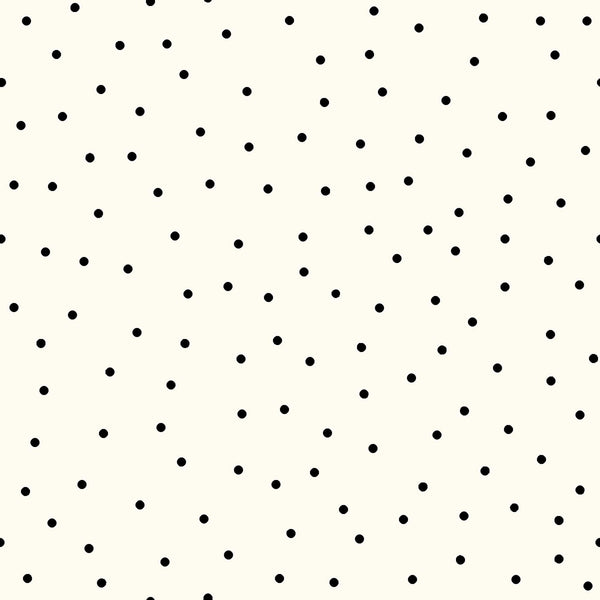 Image of the Steampunk Halloween 3 Dot Cream quilting cotton fabric. Features halloween dots on a cream background. Cute Little Fabric Shop