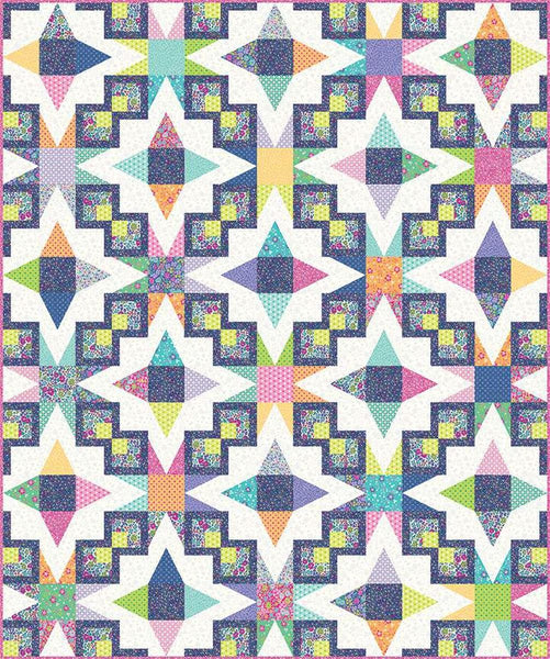 Image of the Prismatic Compass quilt pattern by Blooming Boldly Designs for Riley Blake Designs. Features geometric shapes on a quilt.
Cute Little Fabric Shop
