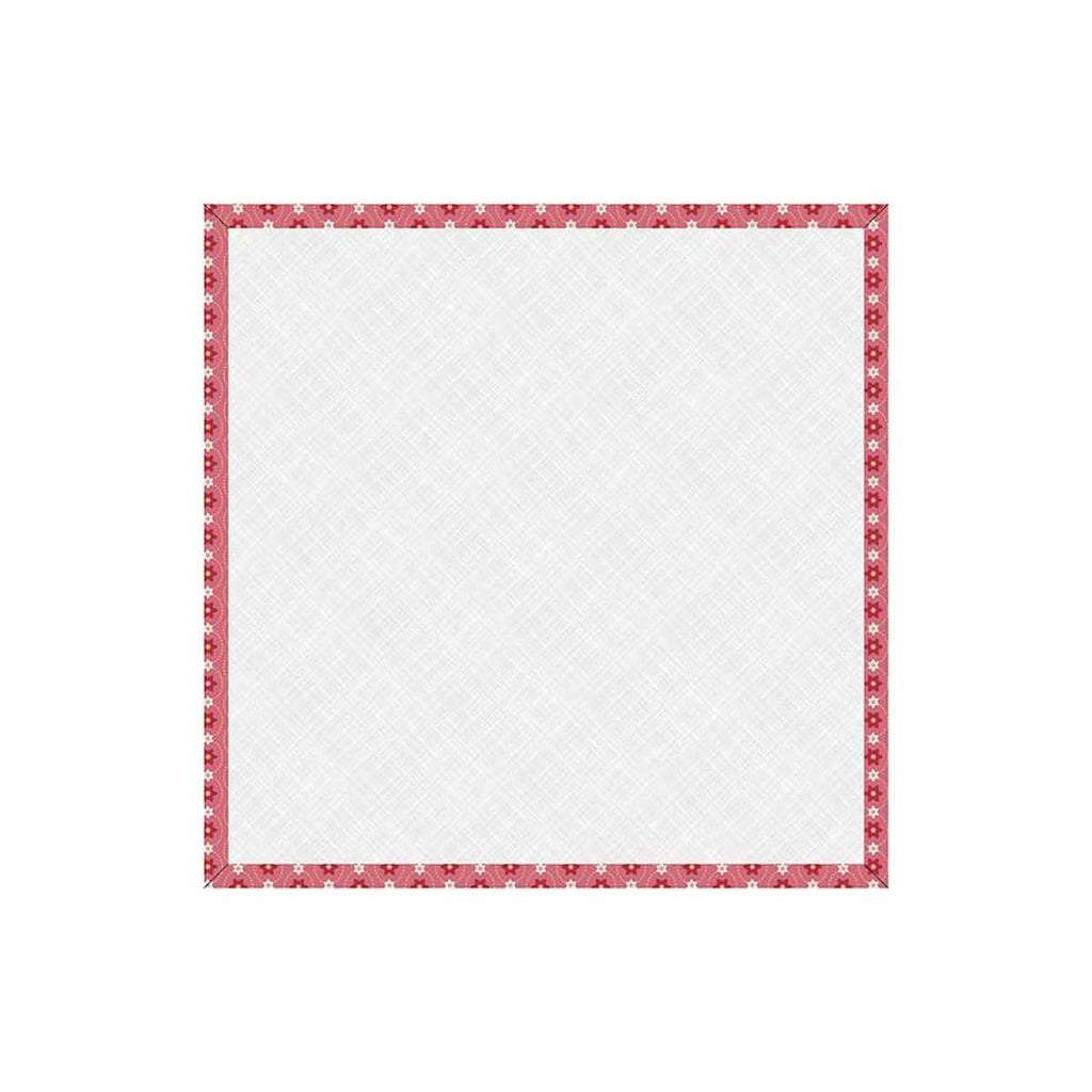 Image of the Lori Holt 14" Design Board Americana Tea Rose for Riley Blake Designs. Features a coral border on a design board. 
Cute Little Fabric Shop