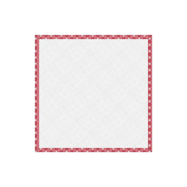 Image of the Lori Holt 14" Design Board Americana Tea Rose for Riley Blake Designs. Features a coral border on a design board. 
Cute Little Fabric Shop