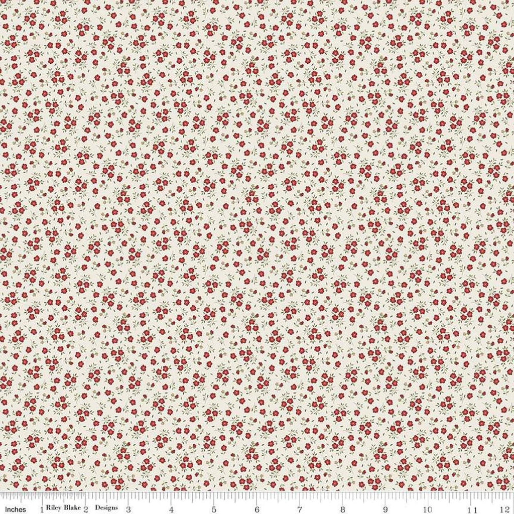 Anne of Green Gables Ditsy C16126 Red - Riley Blake Designs - Blossoms Floral Flowers- Quilting Cotton Fabric - Licensed Product