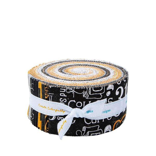 SALE Costume Maker's Act II 2.5 Inch Rolie Polie Jelly Roll 40 pieces - Riley Blake - J Wecker Frisch - Precut Pre cut Bundle Cotton Fabric