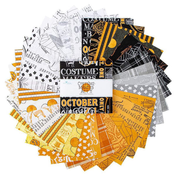 SALE Costume Maker's Act II 5" 5" Stacker Bundle - Riley Blake Design - 42 piece Precut Pre cut - J Wecker Frisch - Quilting Cotton Fabric