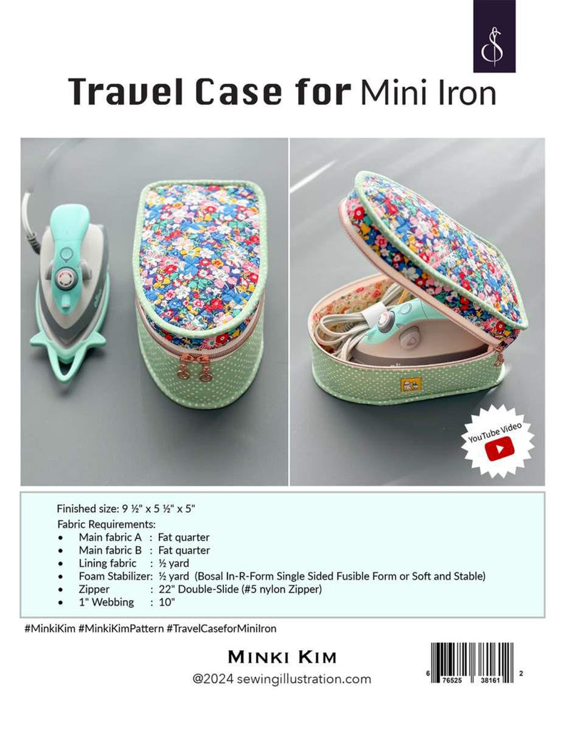 SALE Minki Kim Travel Case for Mini Iron Project Quilt PATTERN P178 - Riley Blake Designs - INSTRUCTIONS Only - Zipper Iron Holder
