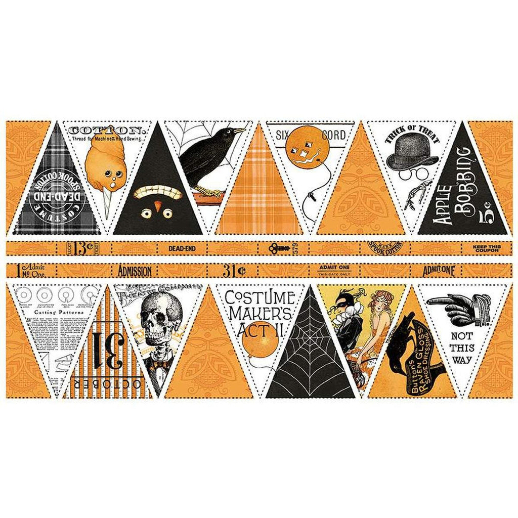 SALE Costume Maker's Act II Costume Party Bunting Panel PD16003 - Riley Blake Designs - Halloween - J Wecker Frisch - Quilting Cotton Fabric