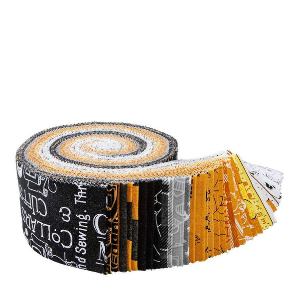 SALE Costume Maker's Act II 2.5 Inch Rolie Polie Jelly Roll 40 pieces - Riley Blake - J Wecker Frisch - Precut Pre cut Bundle Cotton Fabric