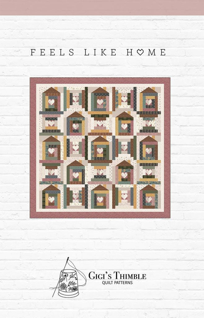 SALE Feels Like Home Quilt PATTERN P042 by Amber Johnson - Riley Blake Designs - INSTRUCTIONS Only - Traditional and Paper Piecing
