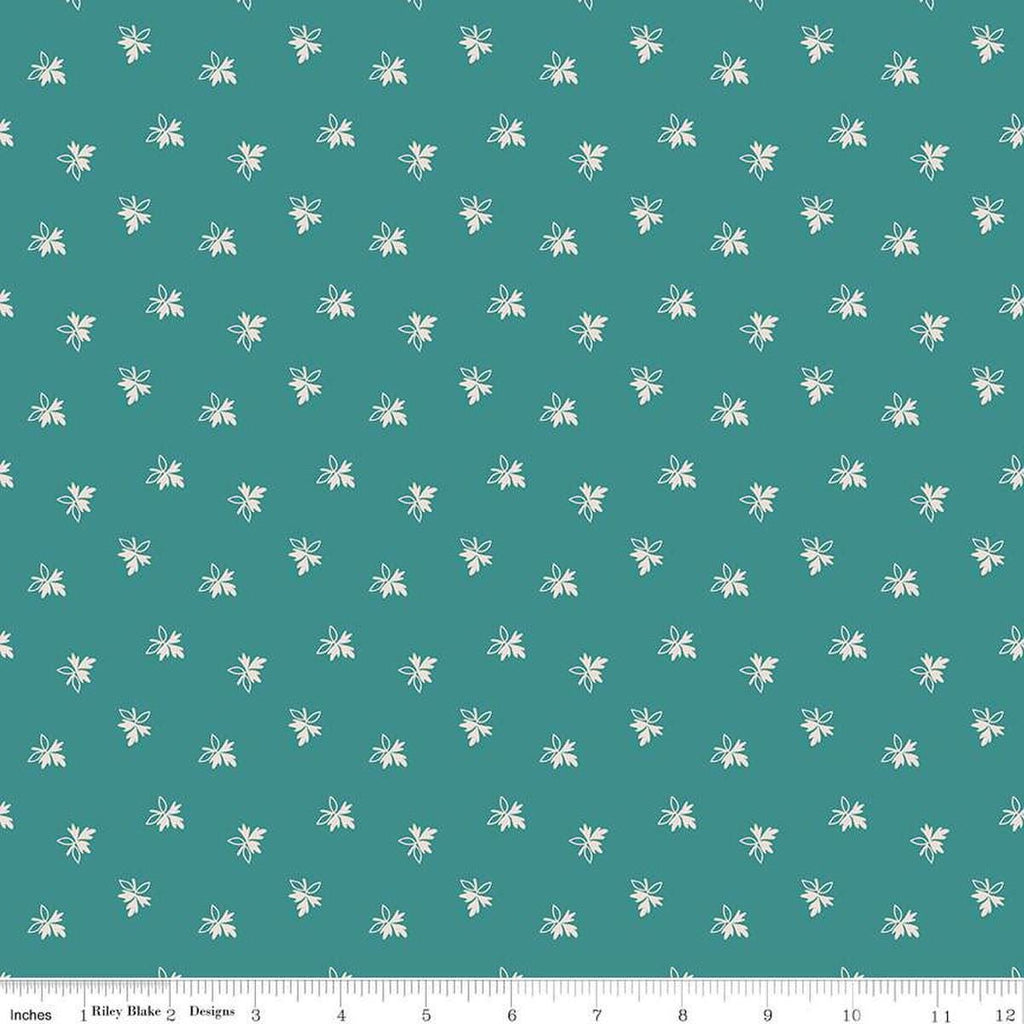 SALE Gentler Times Endearing C16477 Cozy - Riley Blake Designs - Lori Holt - Scattered Leaves Leaf - Quilting Cotton Fabric
