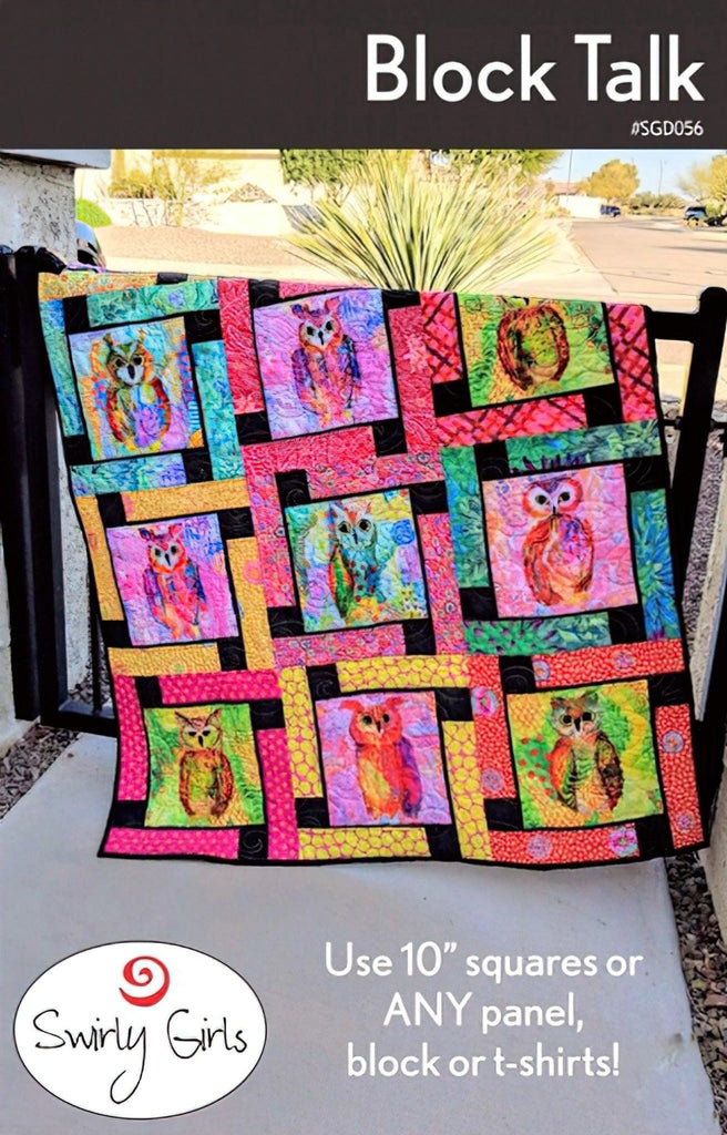 Block Talk Quilt PATTERN by Swirly Girl Designs - QT Fabrics - Instructions Only - 10" Stacker Friendly - Multiple Sizes