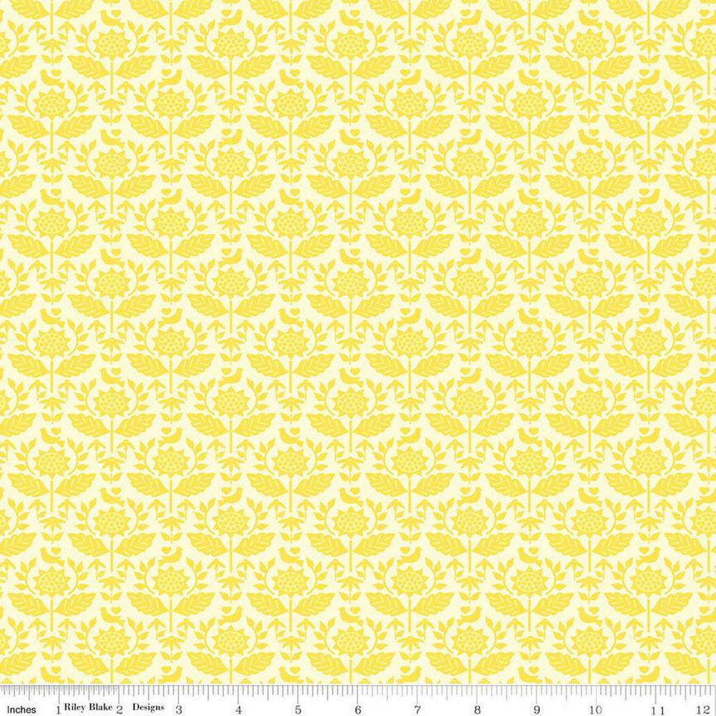 Sunny Skies Style C14633 Sun - Riley Blake Designs - Floral Flowers Sunflowers Damask - Quilting Cotton Fabric