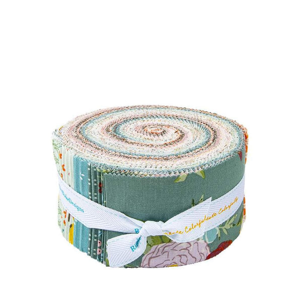 Winged Medley 2.5 Inch Rolie Polie Jelly Roll 40 pieces - Riley Blake Designs - Precut Pre cut Bundle - Flowers Floral - Cotton Fabric