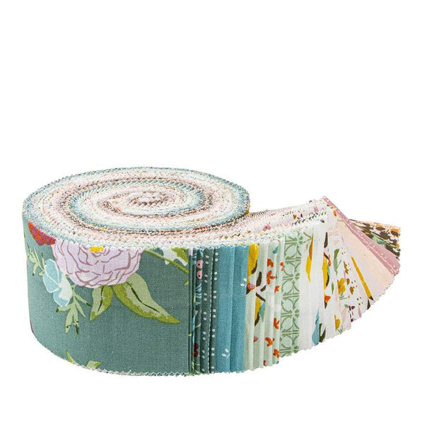 Winged Medley 2.5 Inch Rolie Polie Jelly Roll 40 pieces - Riley Blake Designs - Precut Pre cut Bundle - Flowers Floral - Cotton Fabric