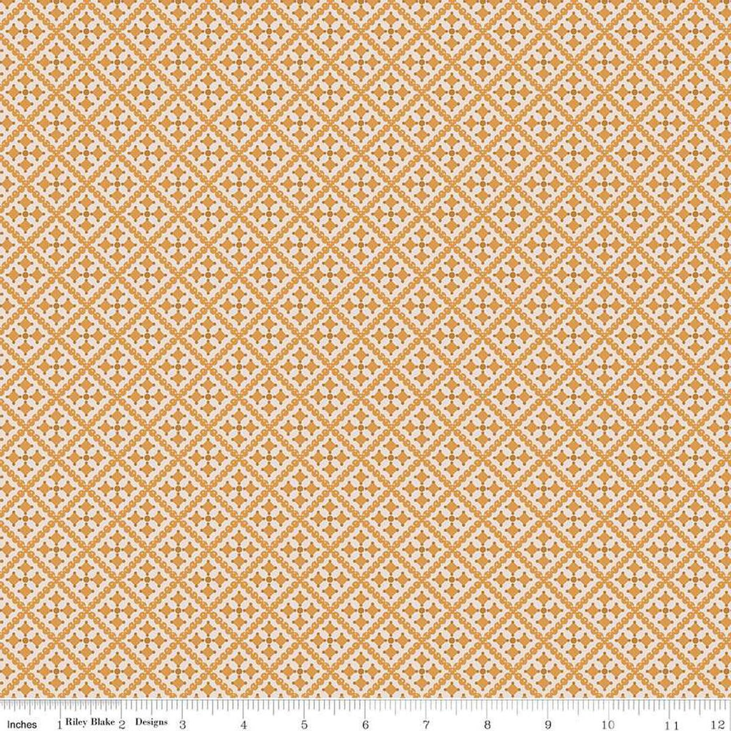 SALE Gentler Times Shenanigans C16487 Cider - Riley Blake Designs - Lori Holt - Tiled Geometric Abstract - Quilting Cotton Fabric
