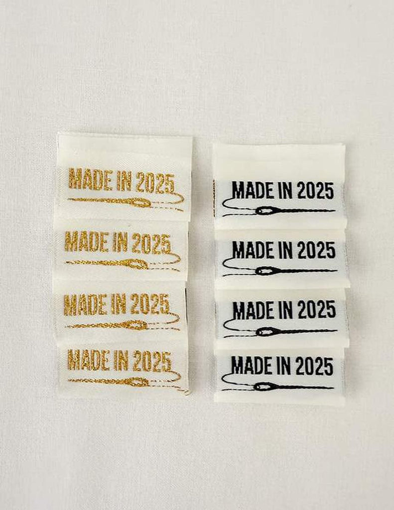 SALE Made in 2025 Woven Labels P178-SIWL3 - Riley Blake Designs - Minki Kim - Double Sided - Machine Washable - Polyester - 8 Labels