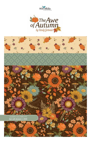 The Awe of Autumn Fat Quarter Bundle 26 pieces - Riley Blake Designs - Pre cut Precut - Fall - Quilting Cotton Fabric
