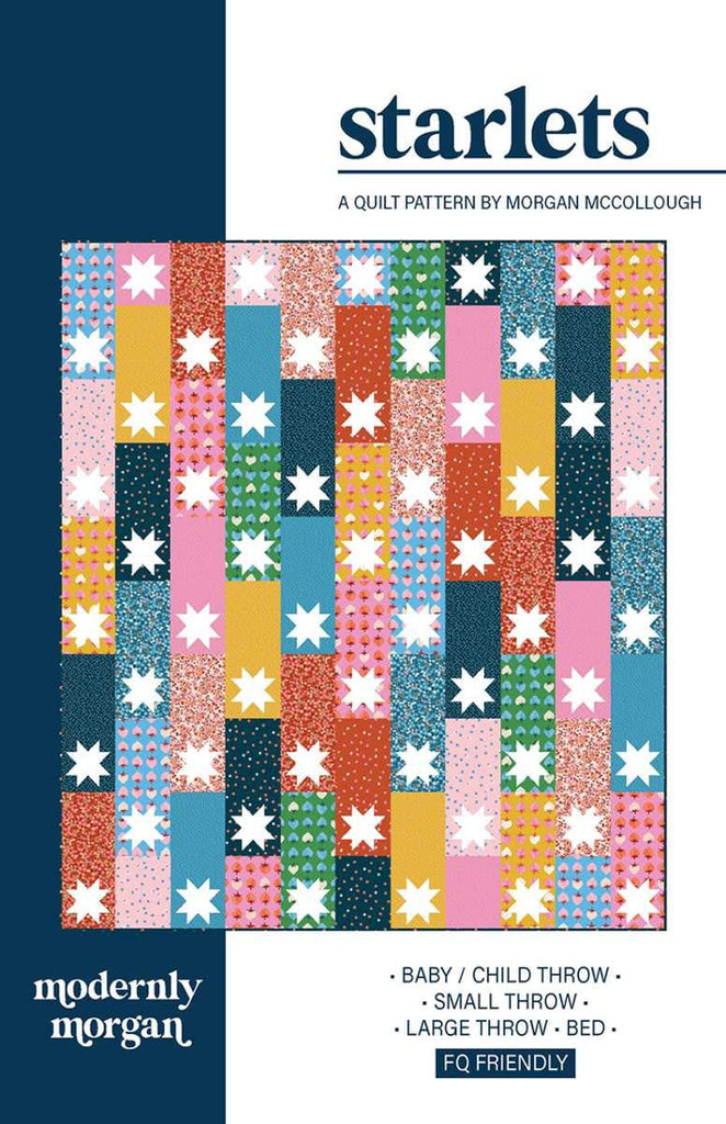 SALE Starlets Quilt PATTERN P209 by Modernly Morgan - Riley Blake Designs - INSTRUCTIONS Only - Fat Quarter Friendly