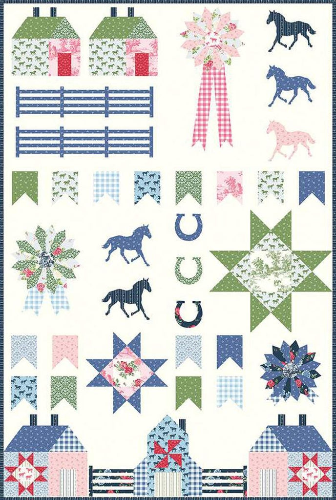 Bluegrass Sampler Quilt PATTERN P115 by Melissa Mortenson - Riley Blake Designs - INSTRUCTIONS Only - Piecing and Applique