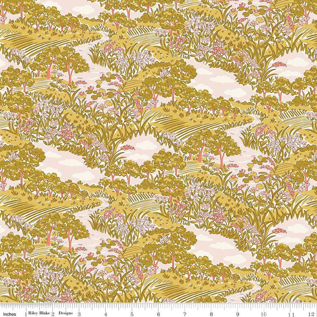 SALE Botanist's Walk 01667407C Botanist's Sketch C - Riley Blake Designs - Floral Flowers - Liberty Fabrics - Quilting Cotton Fabric