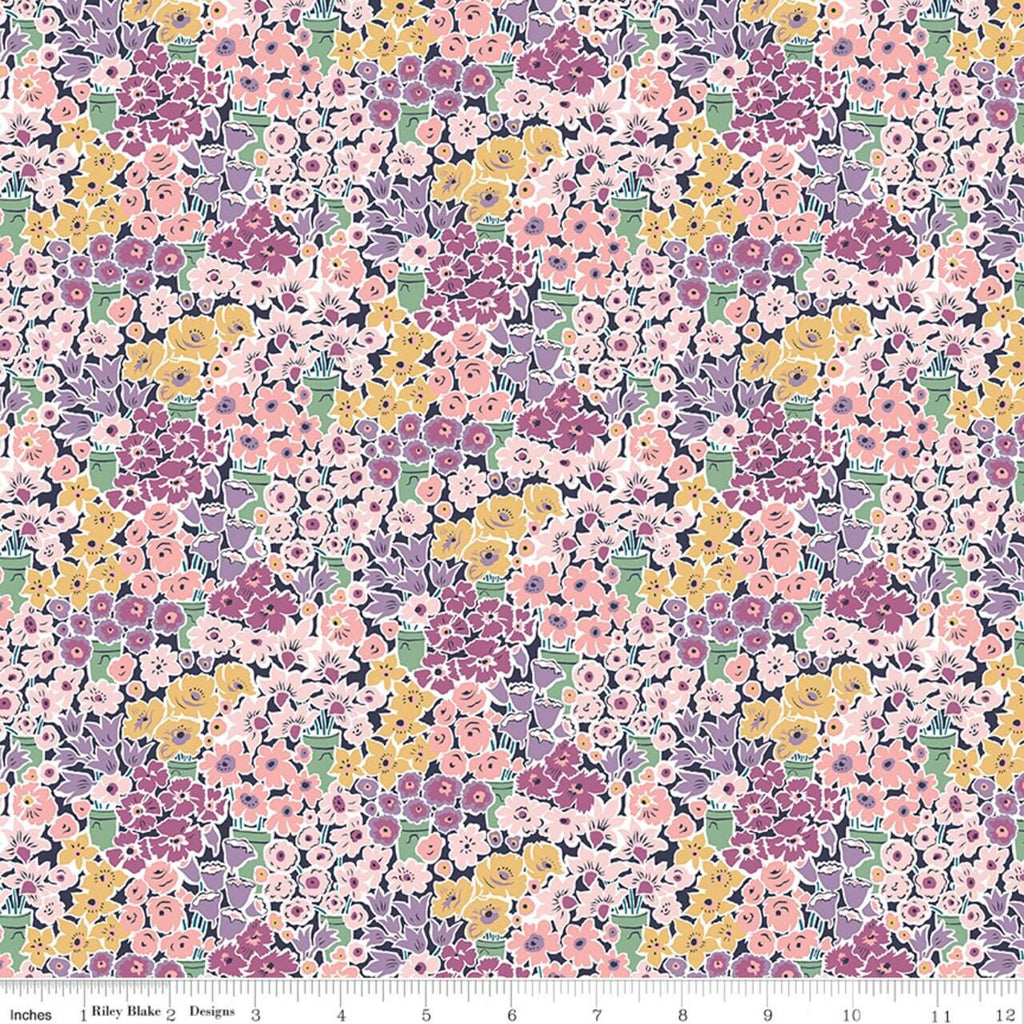 Tudor Celebration 01667444C Rossellie Blooms C - Riley Blake Designs - Floral Flowers - Liberty Fabrics - Quilting Cotton Fabric
