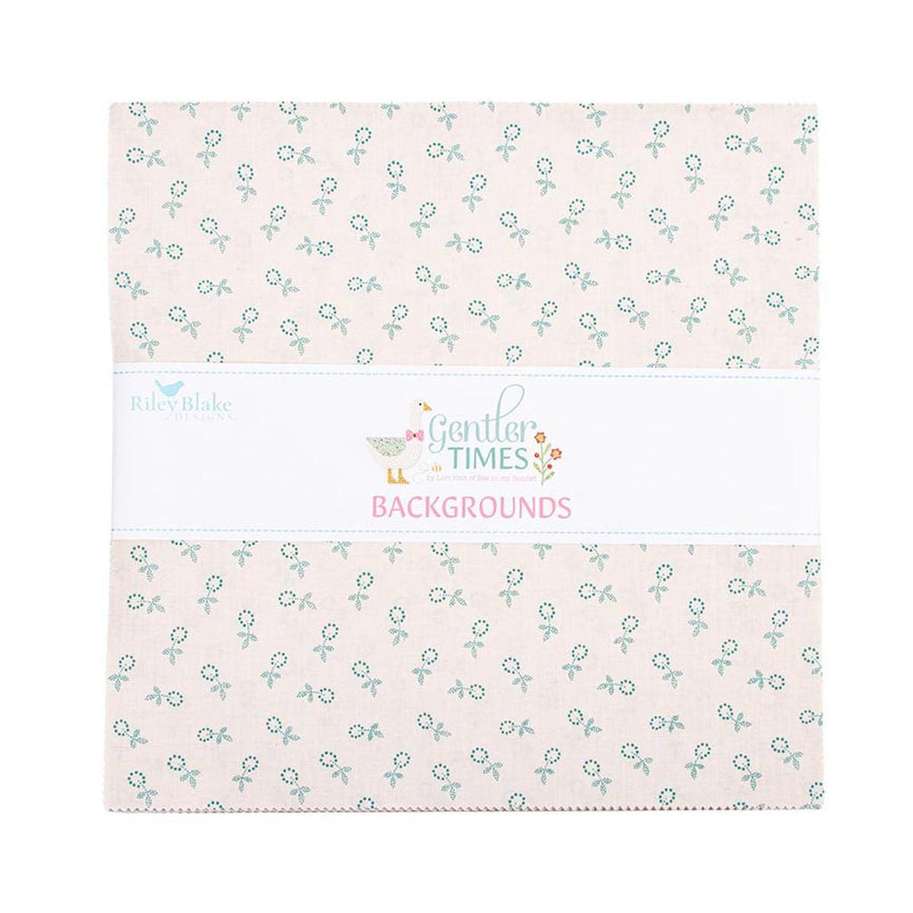 SALE Gentler Times Backgrounds Layer Cake 10" Stacker Bundle - Riley Blake - 42 piece Precut - Lori Holt Quilting Cotton Fabric