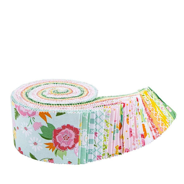 SALE Summer Skies and Fireflies 2.5 Inch Rolie Polie Jelly Roll 40 pieces - Riley Blake Designs - Precut Pre cut Bundle - Cotton Fabric