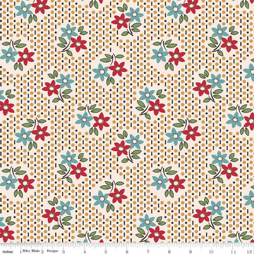 3 yard cut- SALE Gentler Times Nostalgia WIDE BACK WB16492 Cider - Riley Blake - 107/108" Wide - Quilting Cotton Fabric