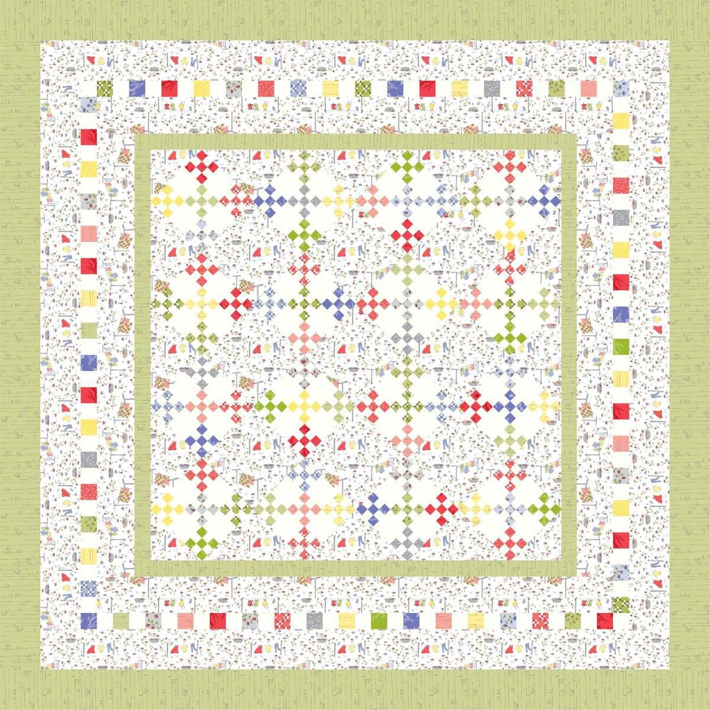 SALE Dressed To The Nines Quilt PATTERN P112 by Jillily Studio - Riley Blake Designs - INSTRUCTIONS Only - Scrappy Pieced Nine-Patch Blocks