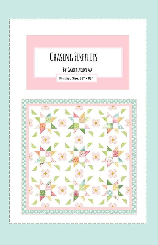SALE Chasing Fireflies Quilt PATTERN P155 by Gracey Larson - Riley Blake Designs - INSTRUCTIONS Only - Piecing Four-Patch Stars
