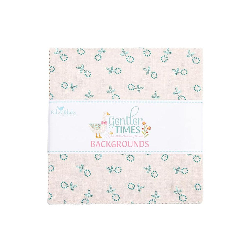 SALE Gentler Times Backgrounds Charm Pack 5" Stacker Bundle - Riley Blake - 42 piece Precut Lori Holt - Low Volume - Quilting Cotton Fabric