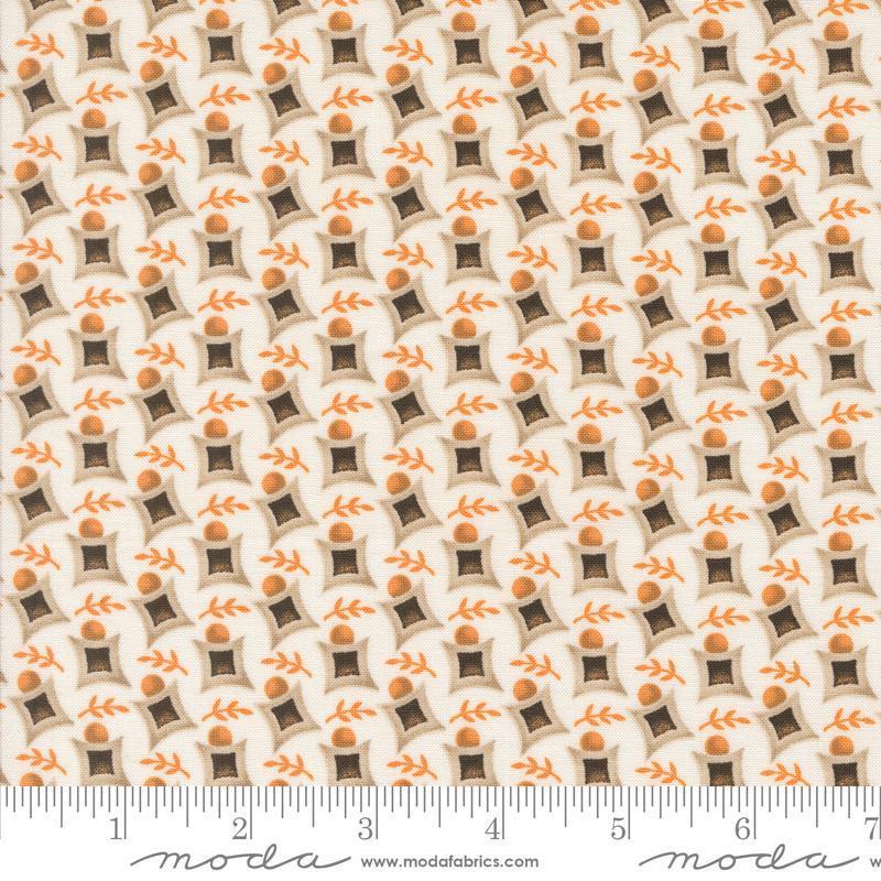 Image of the Agatha Road Harlequin Ghost Multi quilting cotton fabric by Moda Fabrics. Features geometric on a white background. Cute Little Fabric Shop