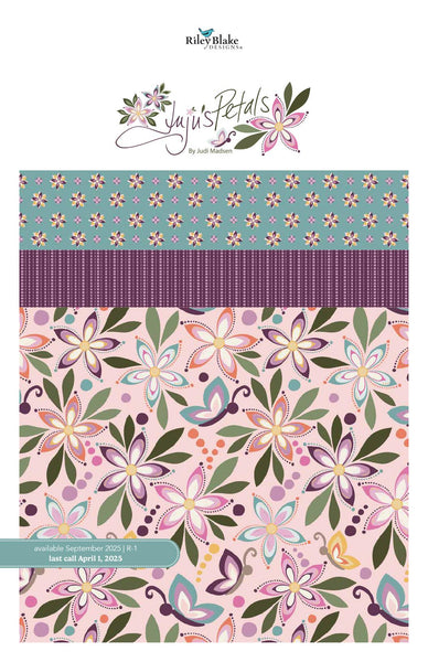 Juju's Petals Fat Quarter Bundle 21 pieces - Riley Blake Designs - Pre cut Precut - Nature Plants - Quilting Cotton Fabric