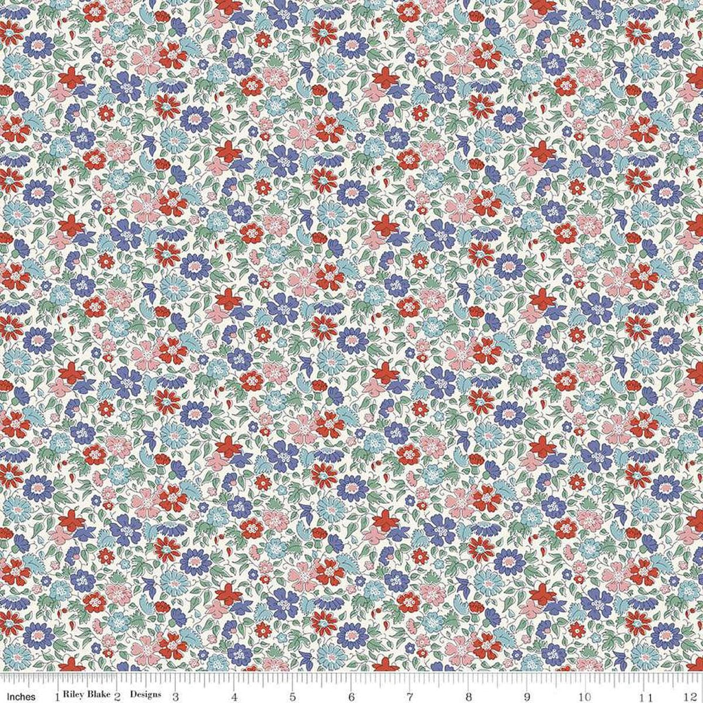 London Bouquet 01667422A Palace Petals A - Riley Blake Designs - Floral Flowers - Liberty Fabrics - Quilting Cotton Fabric
