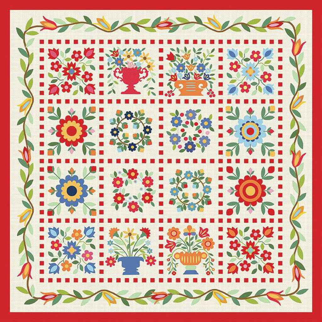 Treasure Chest Fancy Quilt PATTERN P205 by American Jane - Riley Blake Designs - INSTRUCTIONS Only - Applique - Fat Quarter Friendly
