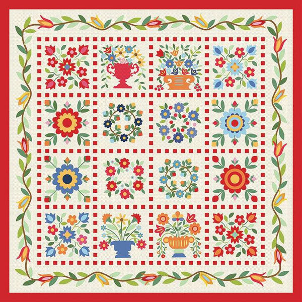Treasure Chest Fancy Quilt PATTERN P205 by American Jane - Riley Blake Designs - INSTRUCTIONS Only - Applique - Fat Quarter Friendly