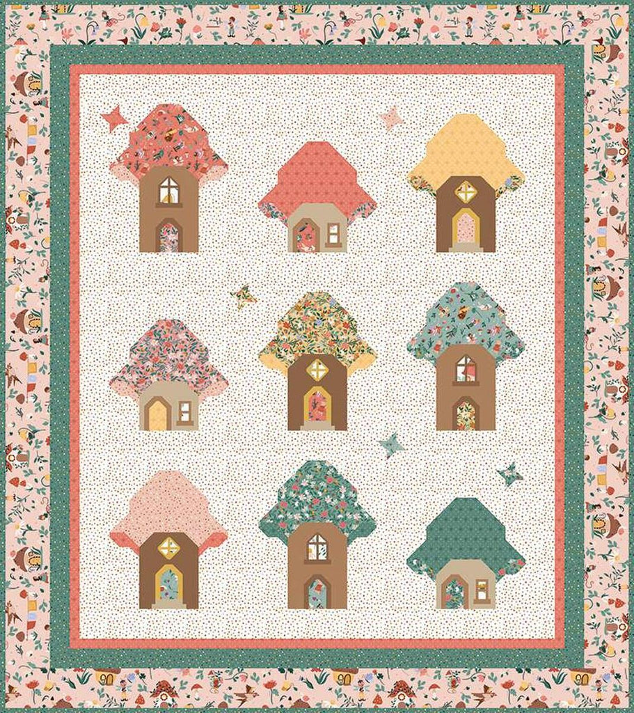 SALE Jennifer Long Fairy Village Quilt PATTERN P177 - Riley Blake Design - INSTRUCTIONS Only - Fat Quarter Friendly