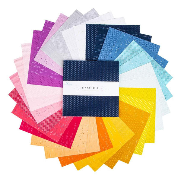 SALE Essence 10" Stacker Bundle - Riley Blake Designs - 42 piece Precut - Minimalism Tiny Bright - Quilting Cotton Fabric
