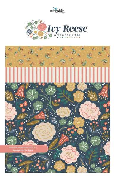SALE Ivy Reese 10" Stacker Bundle - Riley Blake Designs - 42 piece Precut - Floral Flowers Blossoms - Quilting Cotton Fabric