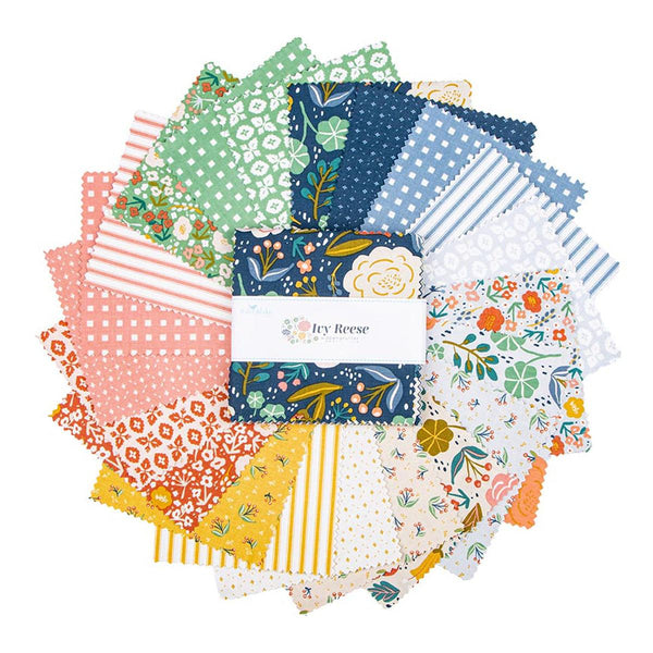 Ivy Reese 5" Stacker Bundle - Riley Blake Designs - 42 piece Precut Pre cut - Floral Nature - Quilting Cotton Fabric