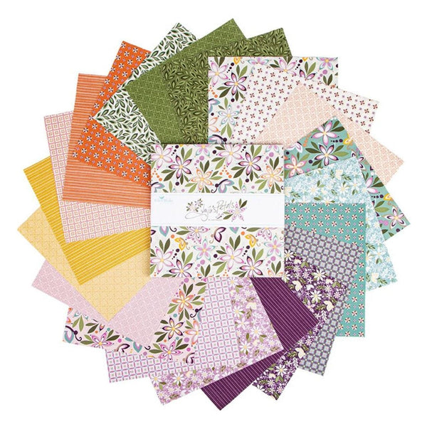 Juju's Petals 10" Stacker Bundle - Riley Blake Designs - 42 piece Precut - Plants Nature Floral- Quilting Cotton Fabric