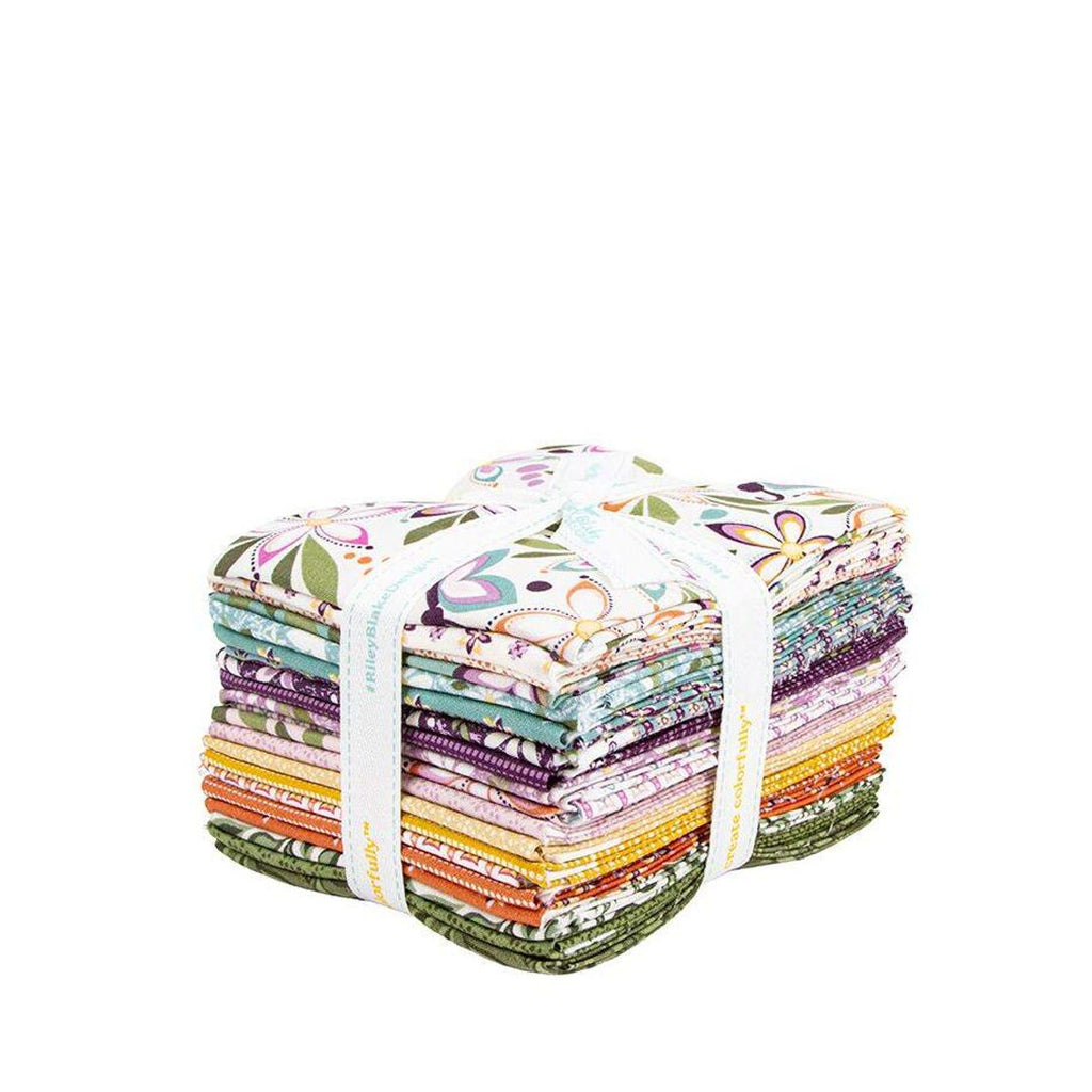 Juju's Petals Fat Quarter Bundle 21 pieces - Riley Blake Designs - Pre cut Precut - Nature Plants - Quilting Cotton Fabric