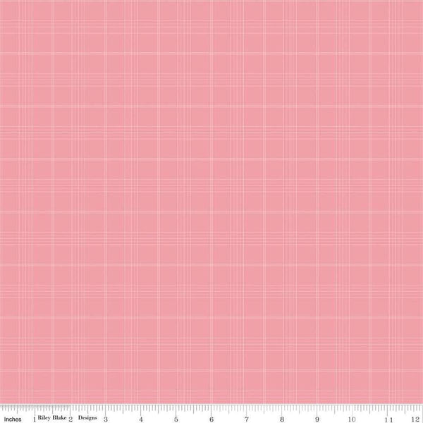 Image of Flannel Peter Rabbit™ & Friends Plaid Pink flannel cotton fabric by Riley Blake Official Licensed Product for Riley Blake Designs. Features checks on a pink background. Cute Little Fabric Shop