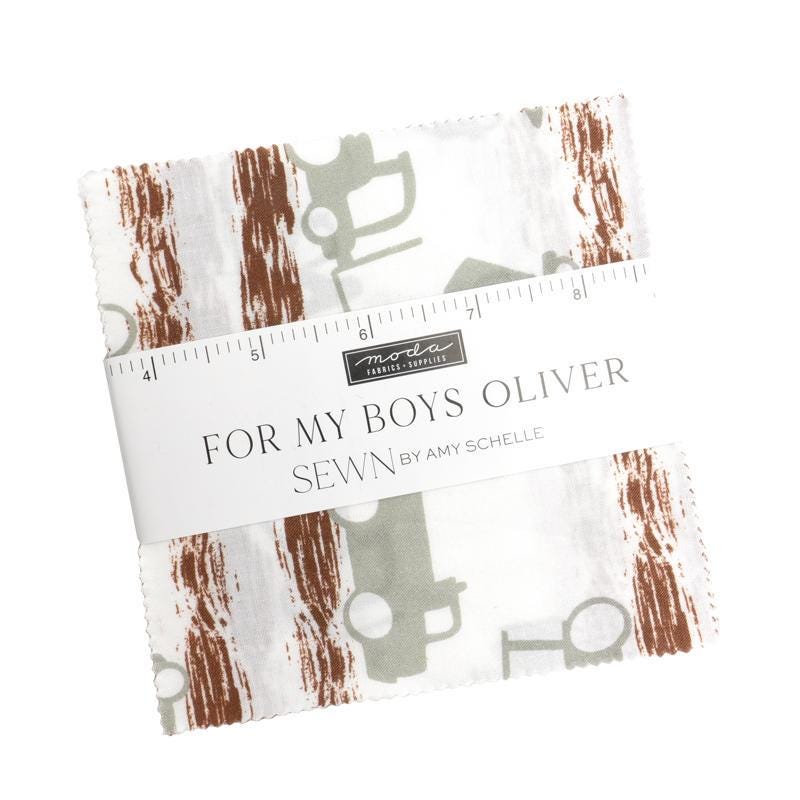 For My Boys Oliver Charm Pack 5" Stacker Bundle 25160PP - Moda Fabrics - Boy - 42 piece Precut Pre cut - Quilting Cotton Fabric