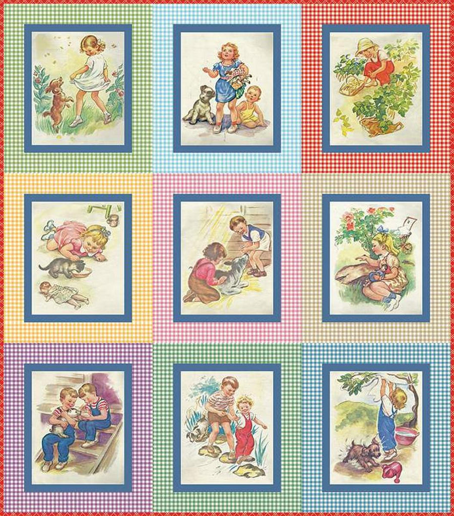 Framed Innocence Quilt PATTERN P205 by American Jane Patterns - Riley Blake Designs - INSTRUCTIONS Only - Features PD16660-PANEL Panel