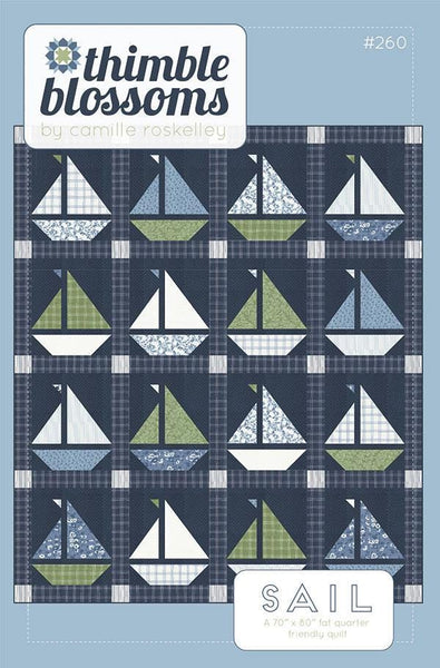 SALE Sail Quilt Pattern TB-260 by Thimble Blossoms - Moda Fabrics - INSTRUCTIONS Only - Fat Quarter Friendly - Nantucket Summer