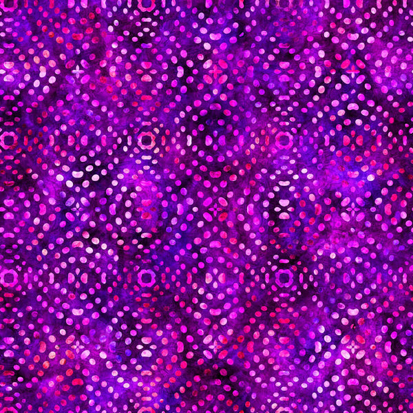 Image of Bedazzled Textural Dots Magenta quilting cotton fabric by Morris Creative Group for QT Fabrics. Features dots on a purple background. Cute Little Fabric Shop