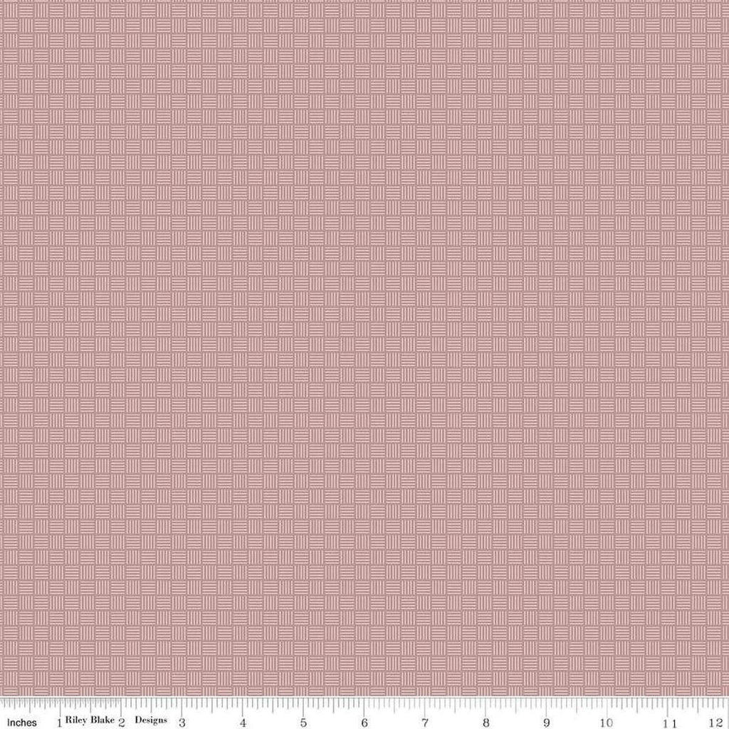 Image of Threads of Grace Criss Cross Canyon Rose quilting cotton fabric by Kassidy Grace for Riley Blake Designs. Features mosaic parquet on a pink background. Cute Little Fabric Shop