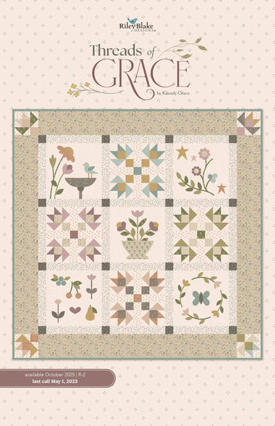 Threads of Grace Fat Quarter Bundle - 21 pieces - Riley Blake Designs - Pre cut Precut - Plants - Quilting Cotton Fabric